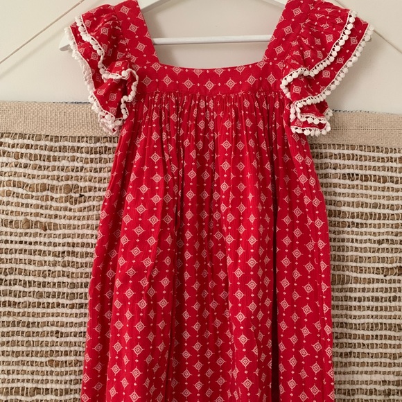 Sweet Magnolias New without tags red angel wing sleeve dress - Picture 2 of 6